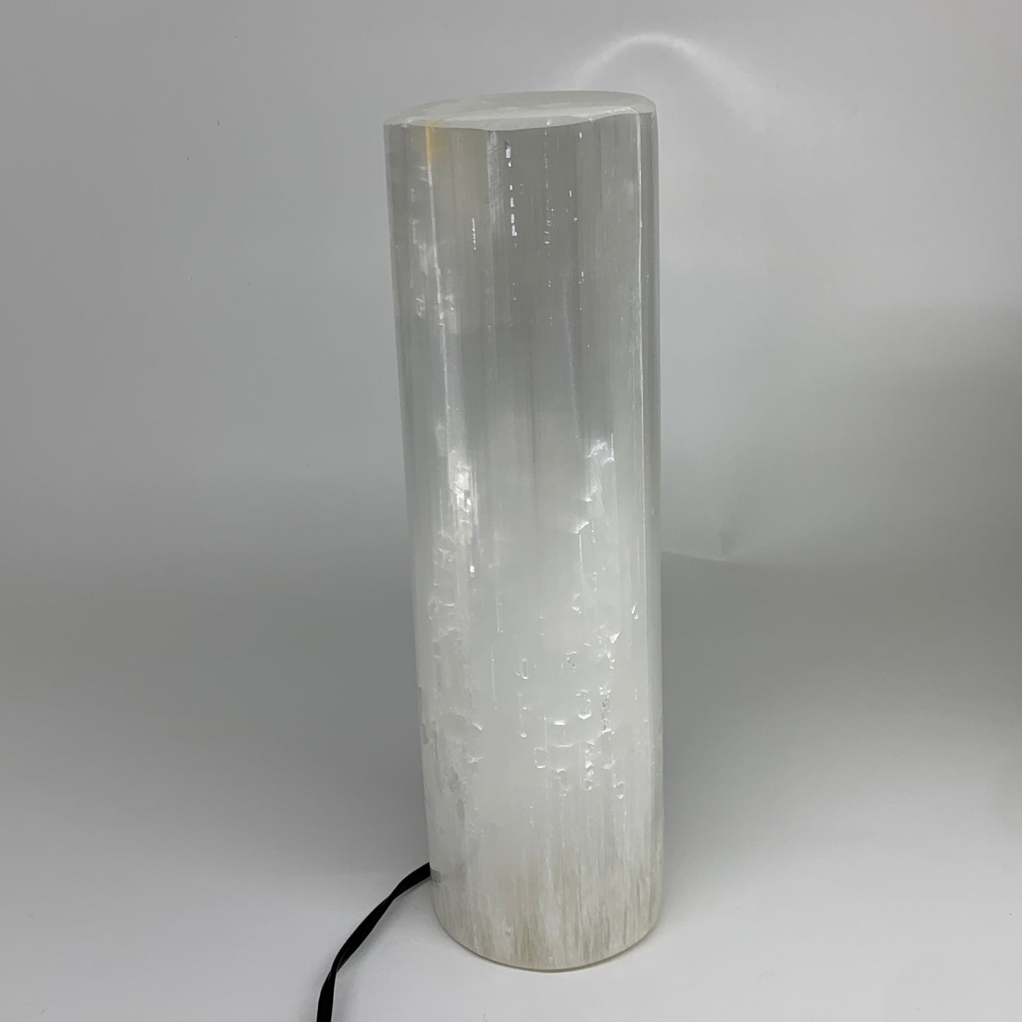 7.3 lbs. 11.2"x3.3", Cylinder Selenite (Satin Spar) Lamp, w/6ft Chord, B35843