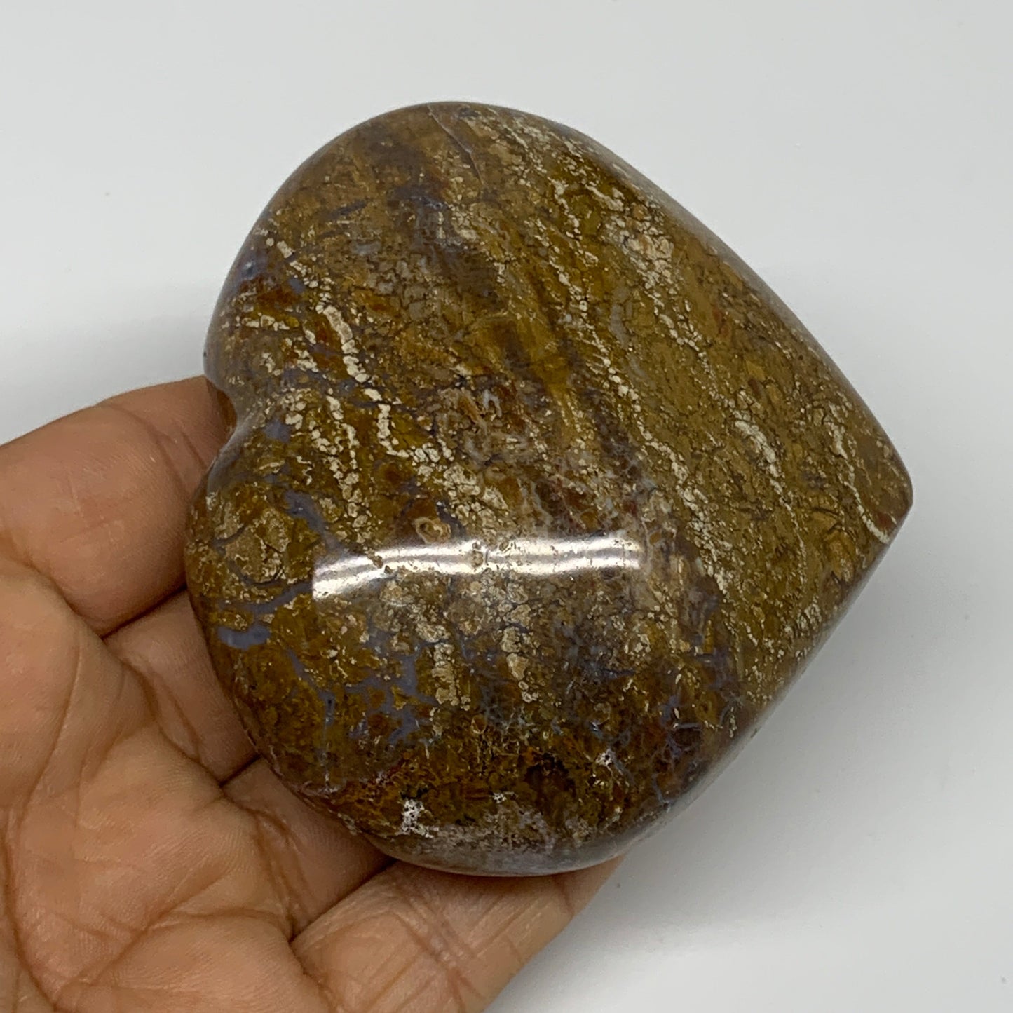 3.09 lbs (1405 Grams), 2.5"-2.9", 6pcs, Natural Ocean Jasper Heart, B30946