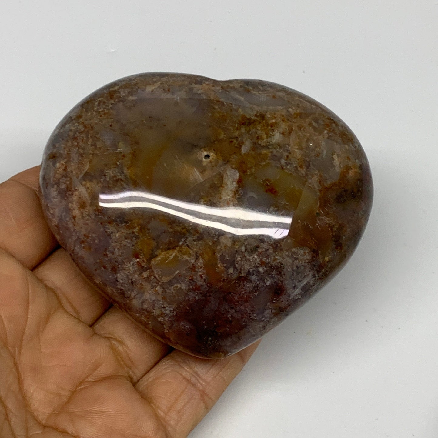 3.09 lbs (1405 Grams), 2.5"-2.9", 6pcs, Natural Ocean Jasper Heart, B30946