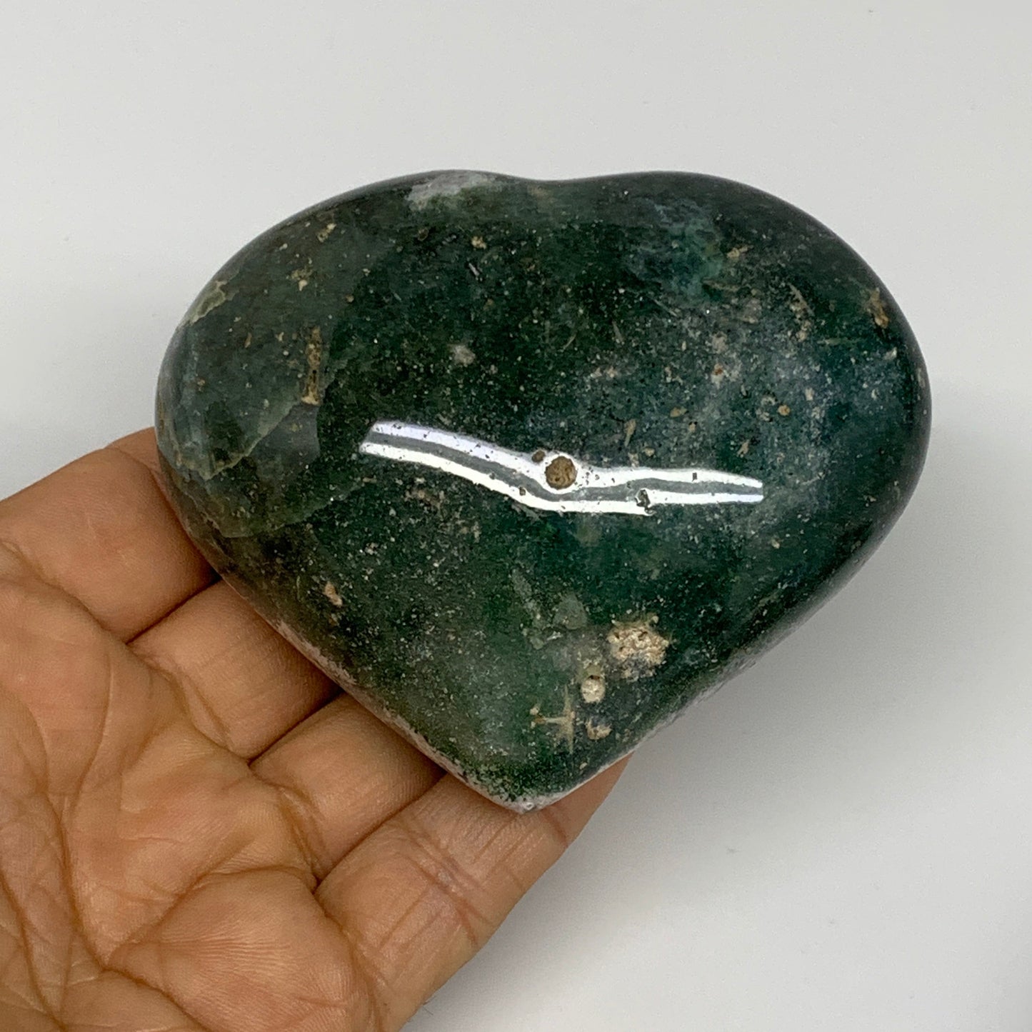 3.09 lbs (1405 Grams), 2.5"-2.9", 6pcs, Natural Ocean Jasper Heart, B30946