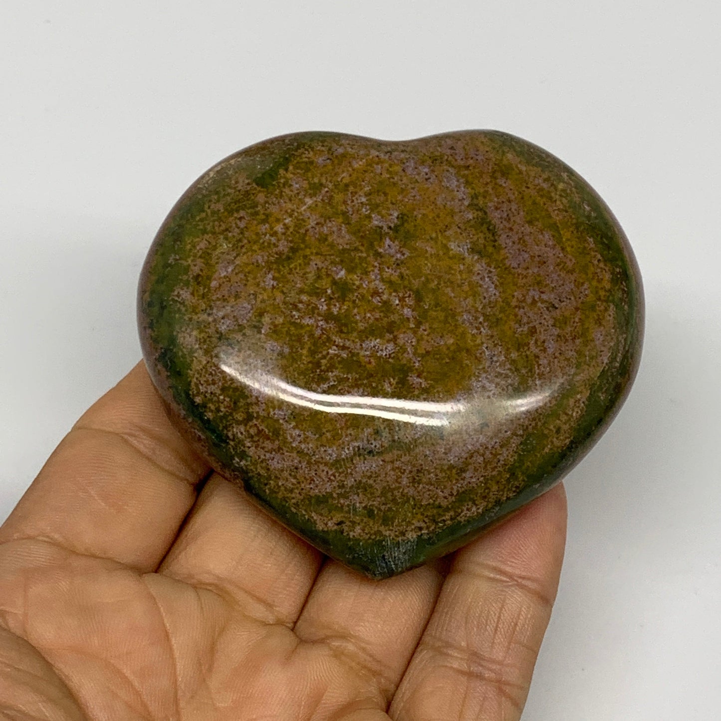 3.09 lbs (1405 Grams), 2.5"-2.9", 6pcs, Natural Ocean Jasper Heart, B30946