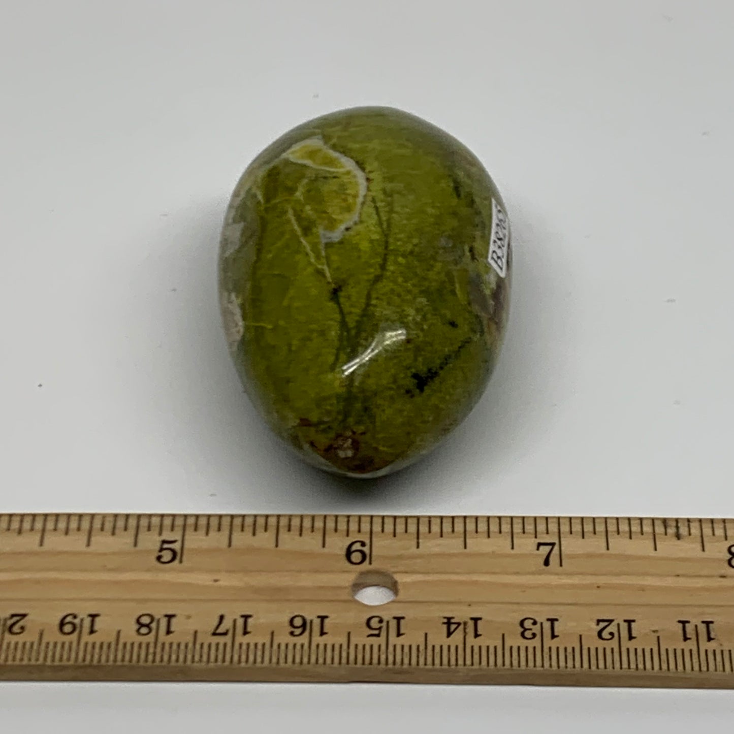 124.5g, 2.7"x1.7"x1.3", Green Opal Crystal PalmStone Polished Reiki, B38265