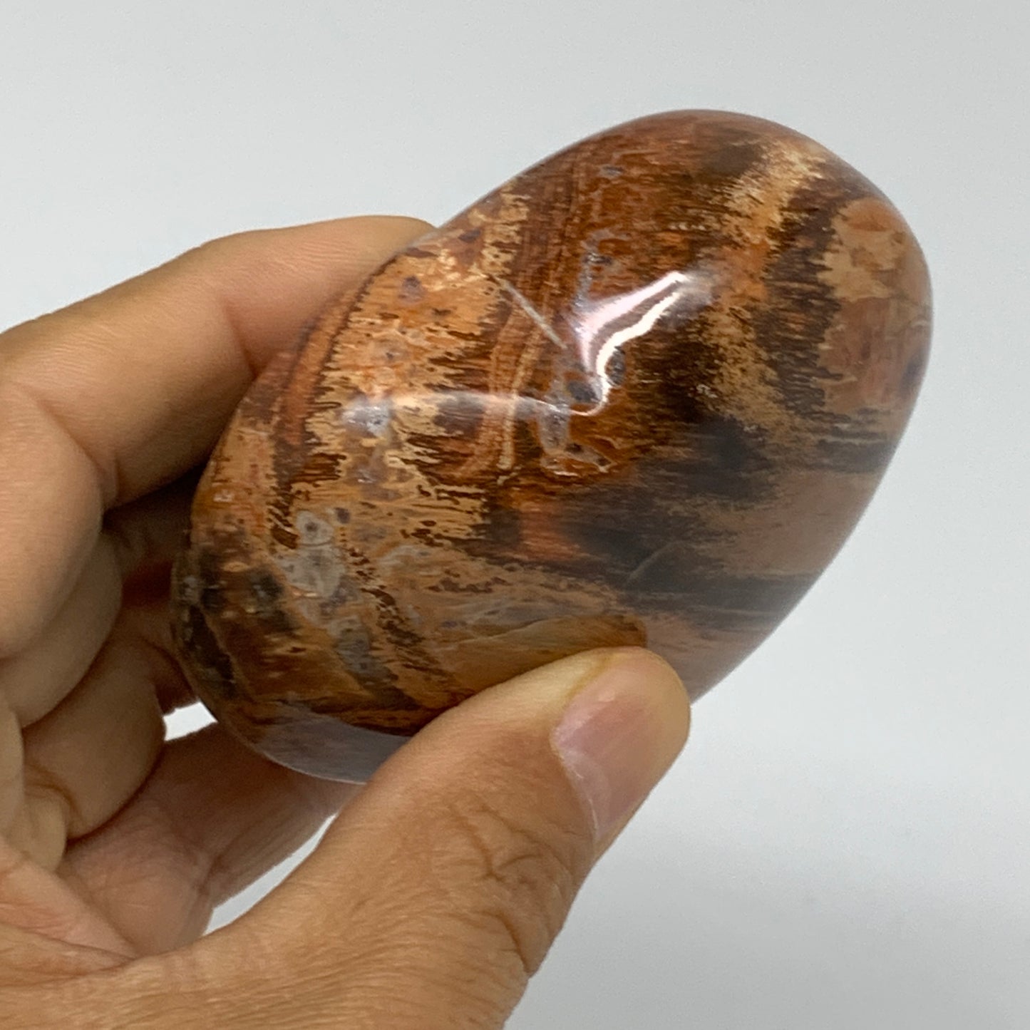 0.47 lbs, 2.7"x3"x1.3", Natural Petrified Wood Heart Polished Crystal, B37410