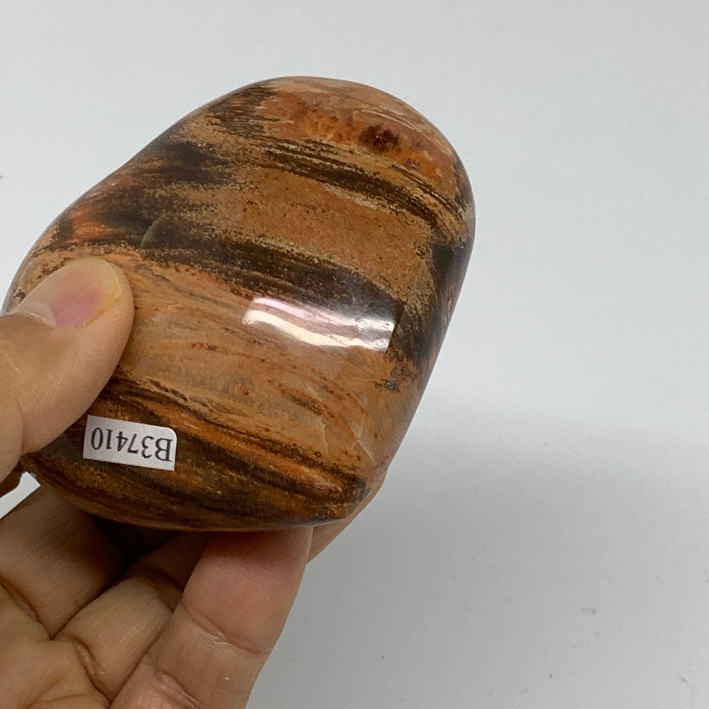 0.47 lbs, 2.7"x3"x1.3", Natural Petrified Wood Heart Polished Crystal, B37410