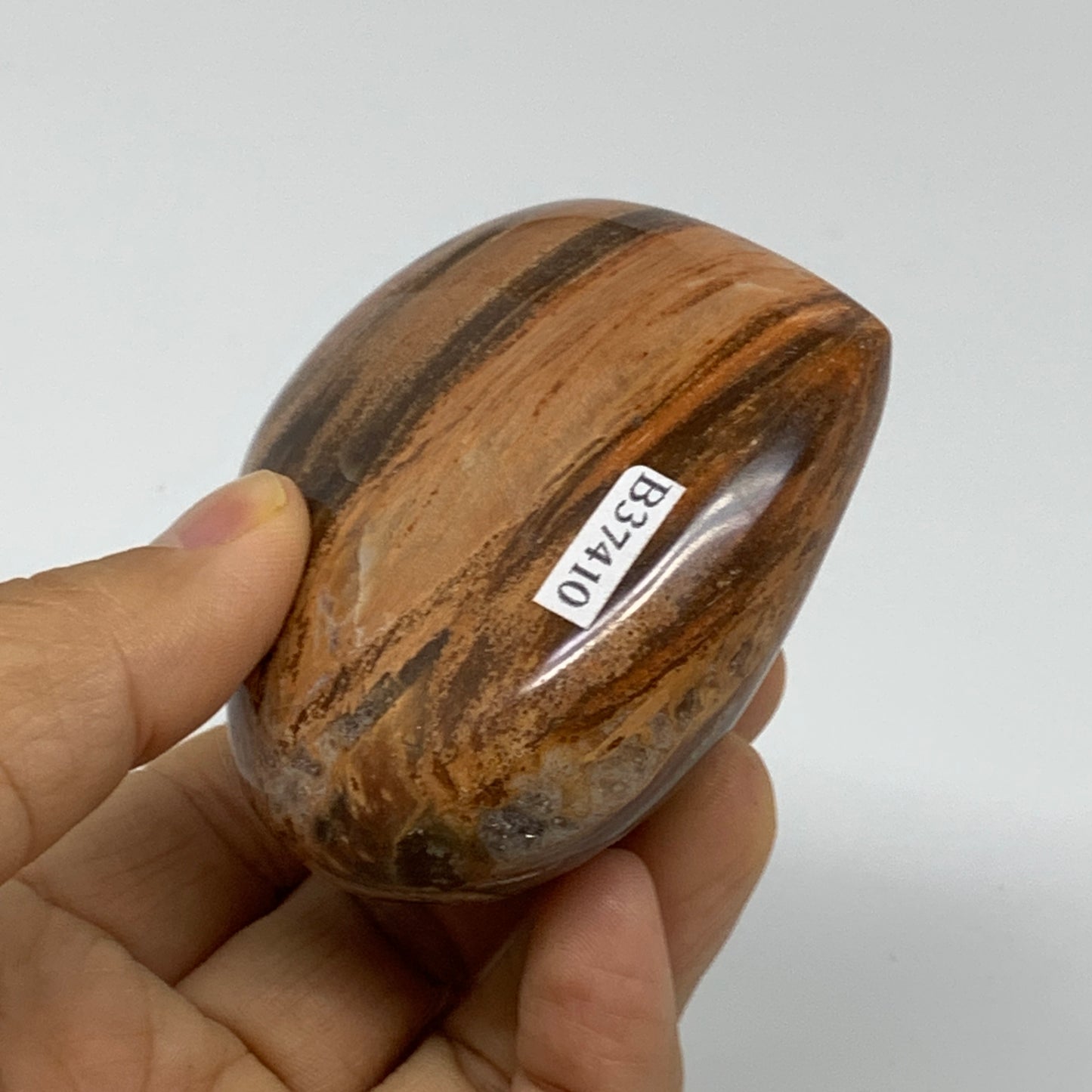 0.47 lbs, 2.7"x3"x1.3", Natural Petrified Wood Heart Polished Crystal, B37410