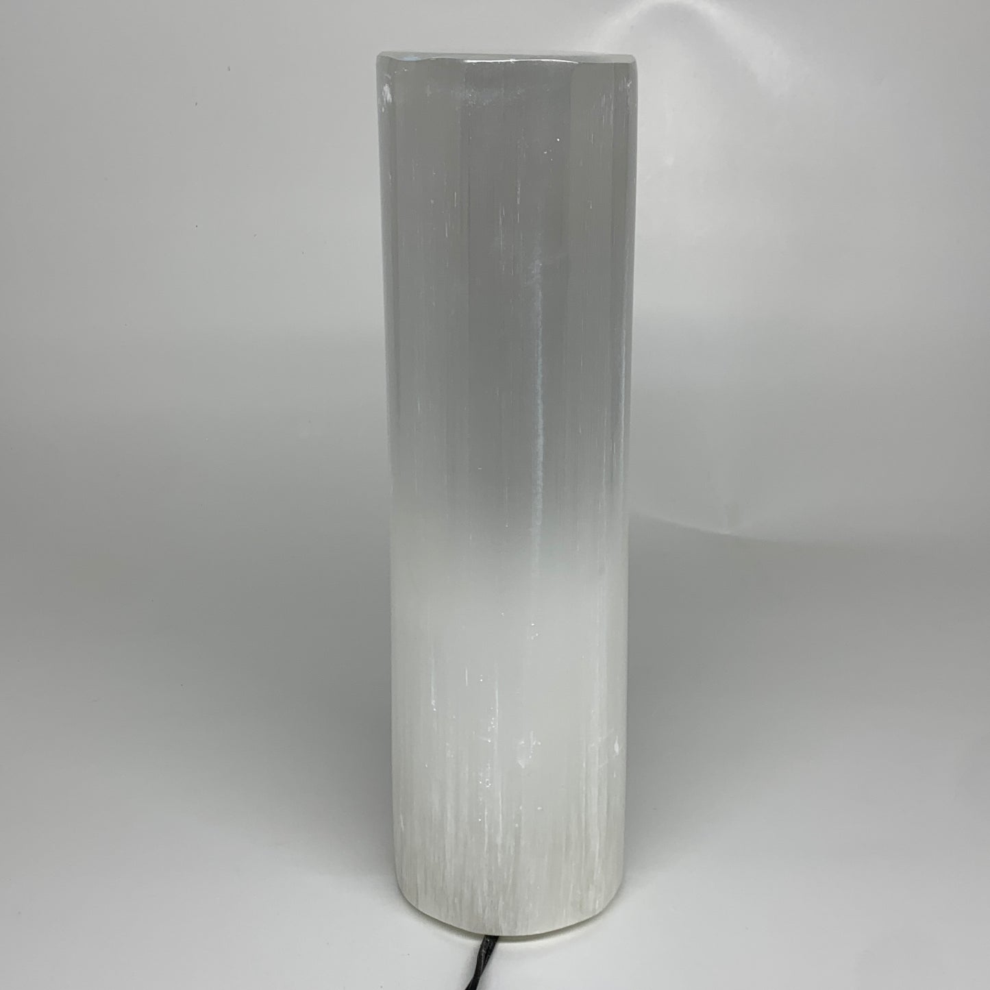 8.1 lbs. 11.75"x3.5", Cylinder Selenite (Satin Spar) Lamp, w/6ft Chord, B35845