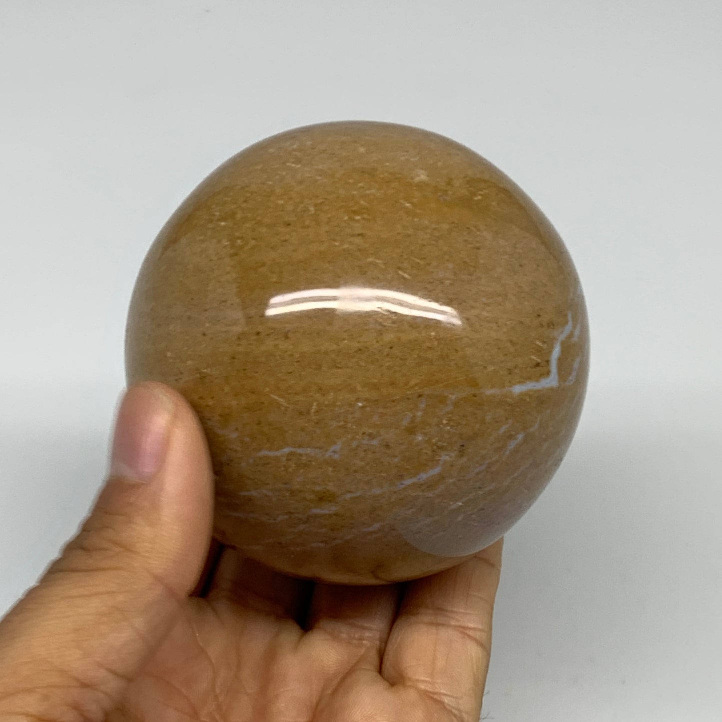 1.13 lbs, 2.9" (72mm), Natural Ocean Jasper Sphere Geode Crystal Reiki, B30948