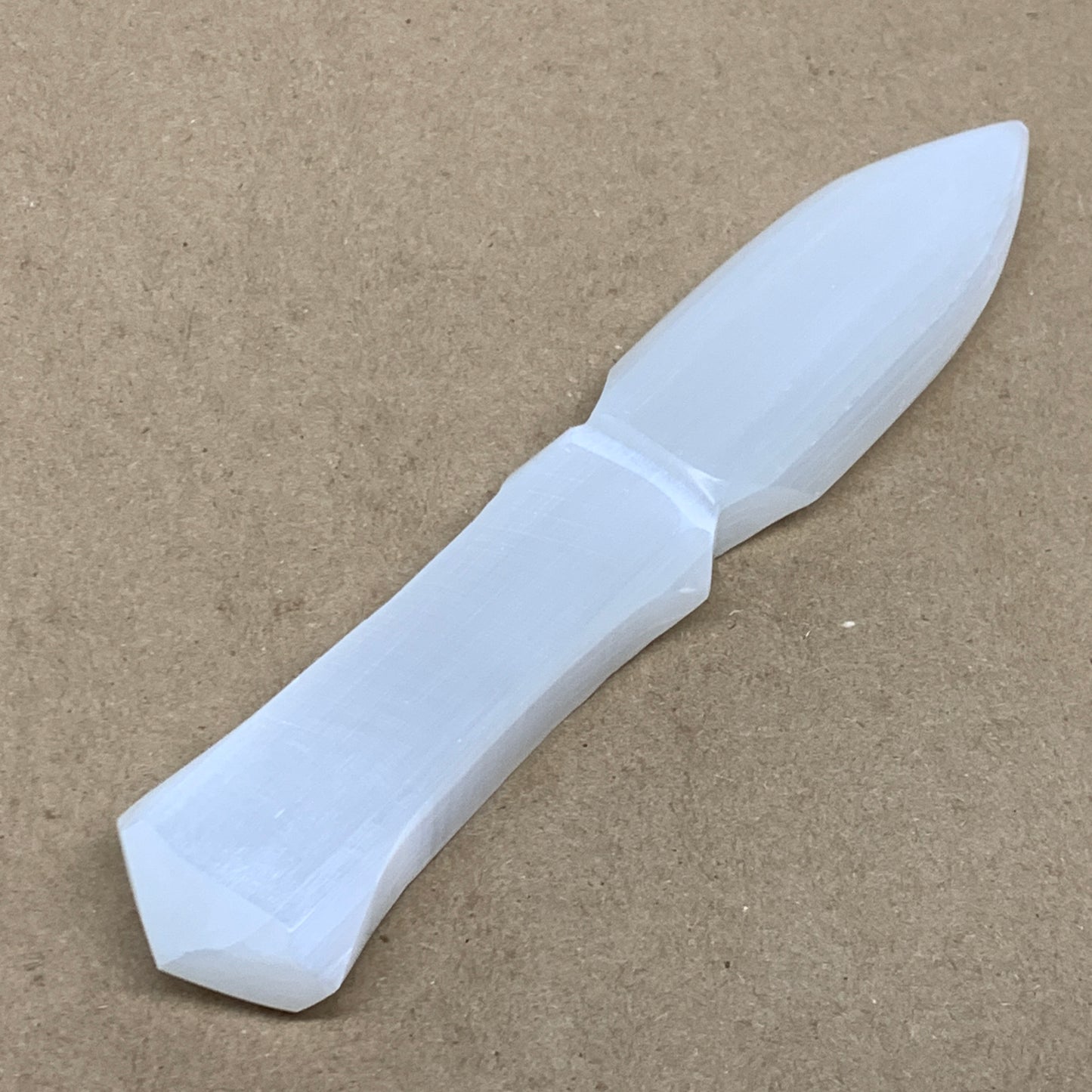 179g, 7.5"x1.4"x0.7", Natural Selenite Crystal Dagger (Satin Spar), B36470