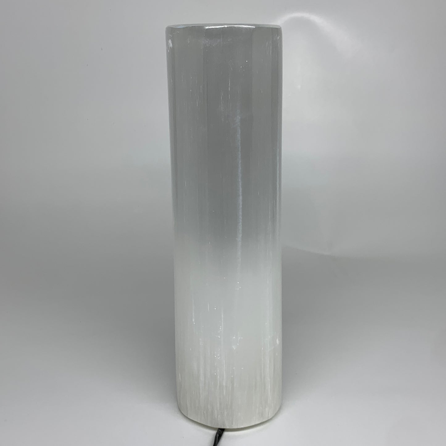 8.1 lbs. 11.75"x3.5", Cylinder Selenite (Satin Spar) Lamp, w/6ft Chord, B35845
