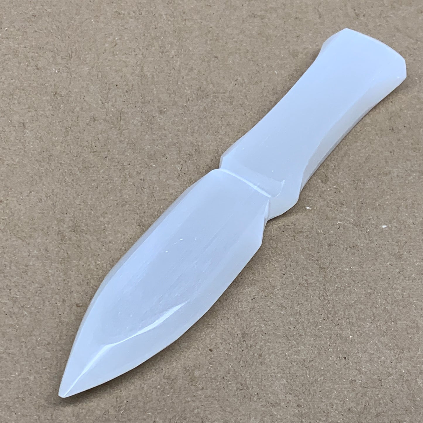 179g, 7.5"x1.4"x0.7", Natural Selenite Crystal Dagger (Satin Spar), B36470