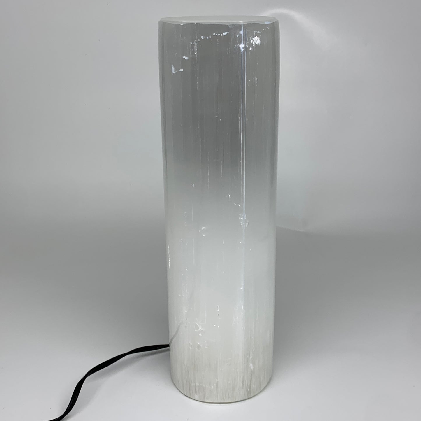 8.1 lbs. 11.75"x3.5", Cylinder Selenite (Satin Spar) Lamp, w/6ft Chord, B35845