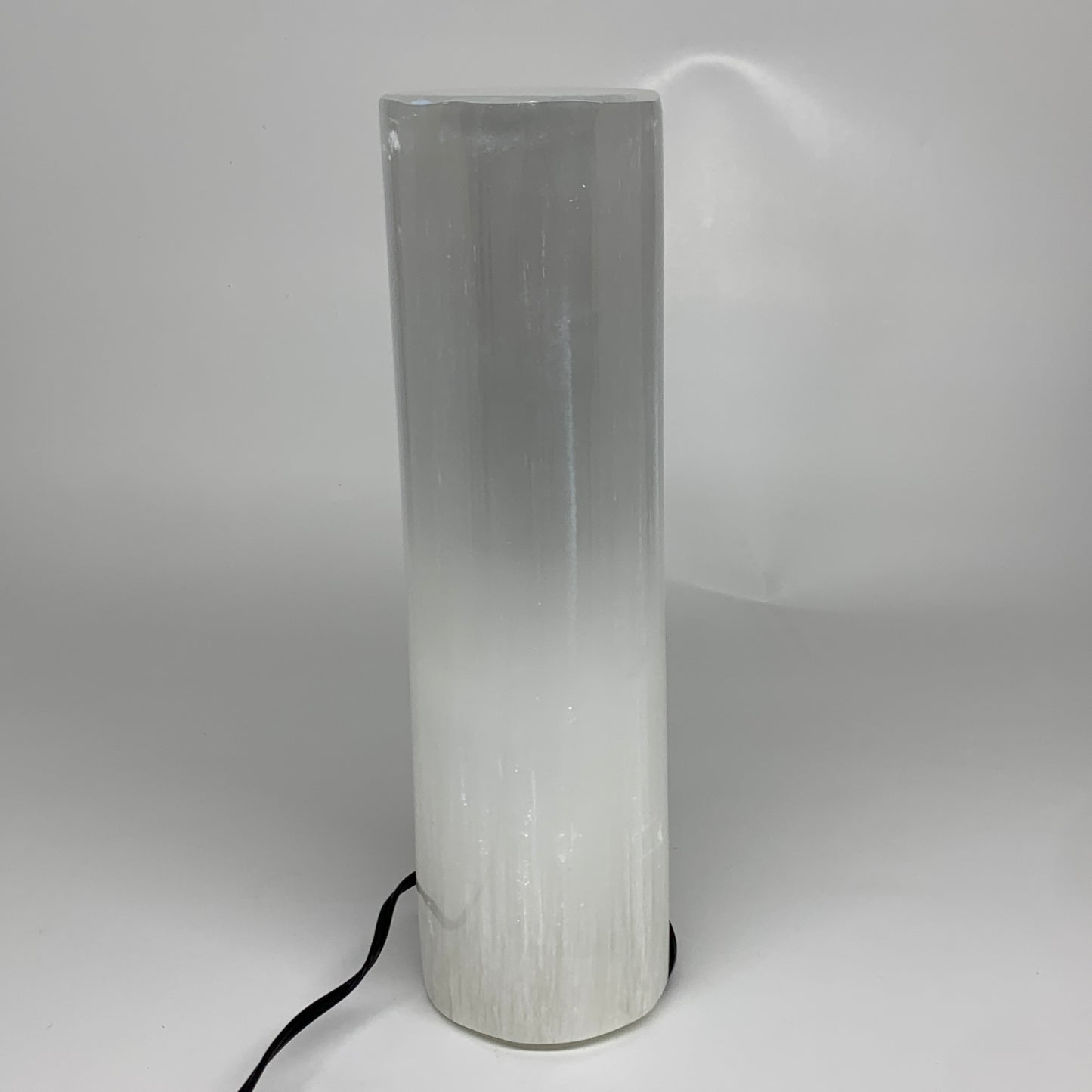 8.1 lbs. 11.75"x3.5", Cylinder Selenite (Satin Spar) Lamp, w/6ft Chord, B35845