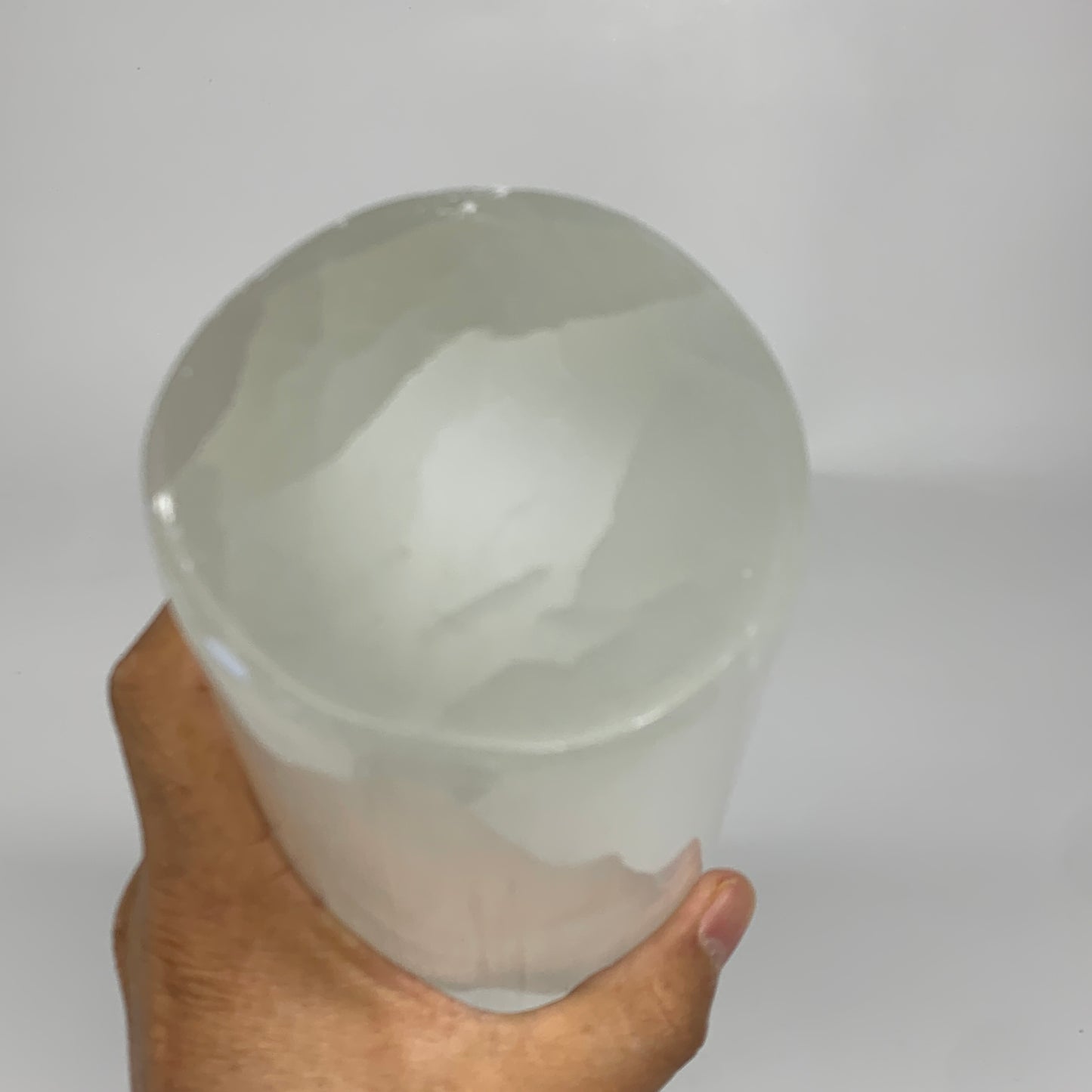 8.1 lbs. 11.75"x3.5", Cylinder Selenite (Satin Spar) Lamp, w/6ft Chord, B35845