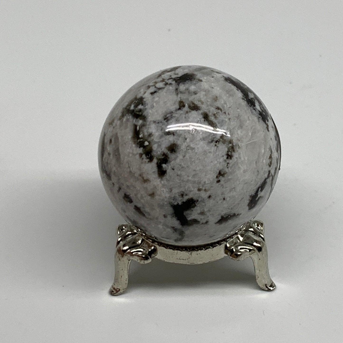 112.6g, 1.7"(43mm), Natural Rainbow Moonstone Sphere Ball Gemstone, B34400