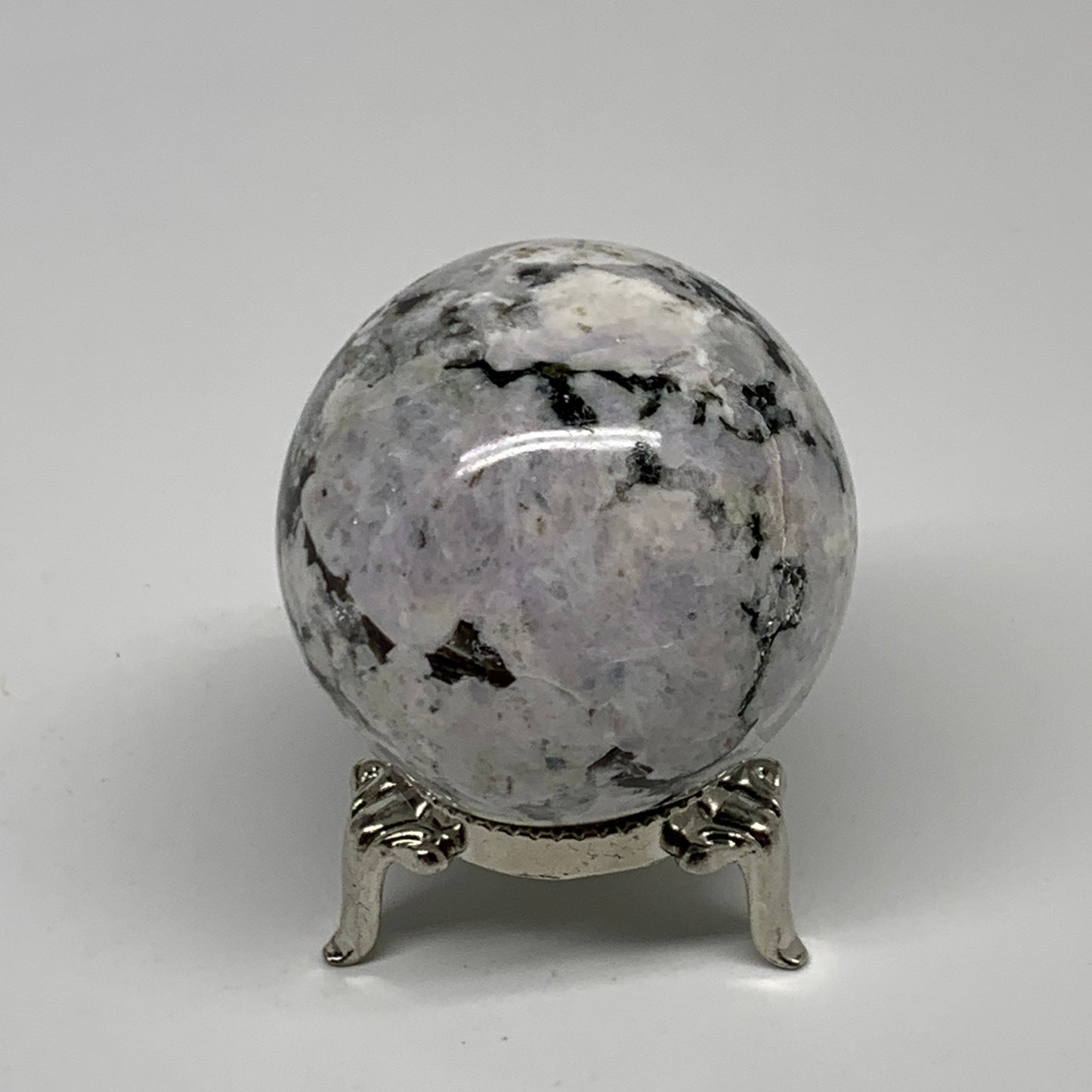 154.5g, 1.9"(47mm), Natural Rainbow Moonstone Sphere Ball Gemstone, B35184