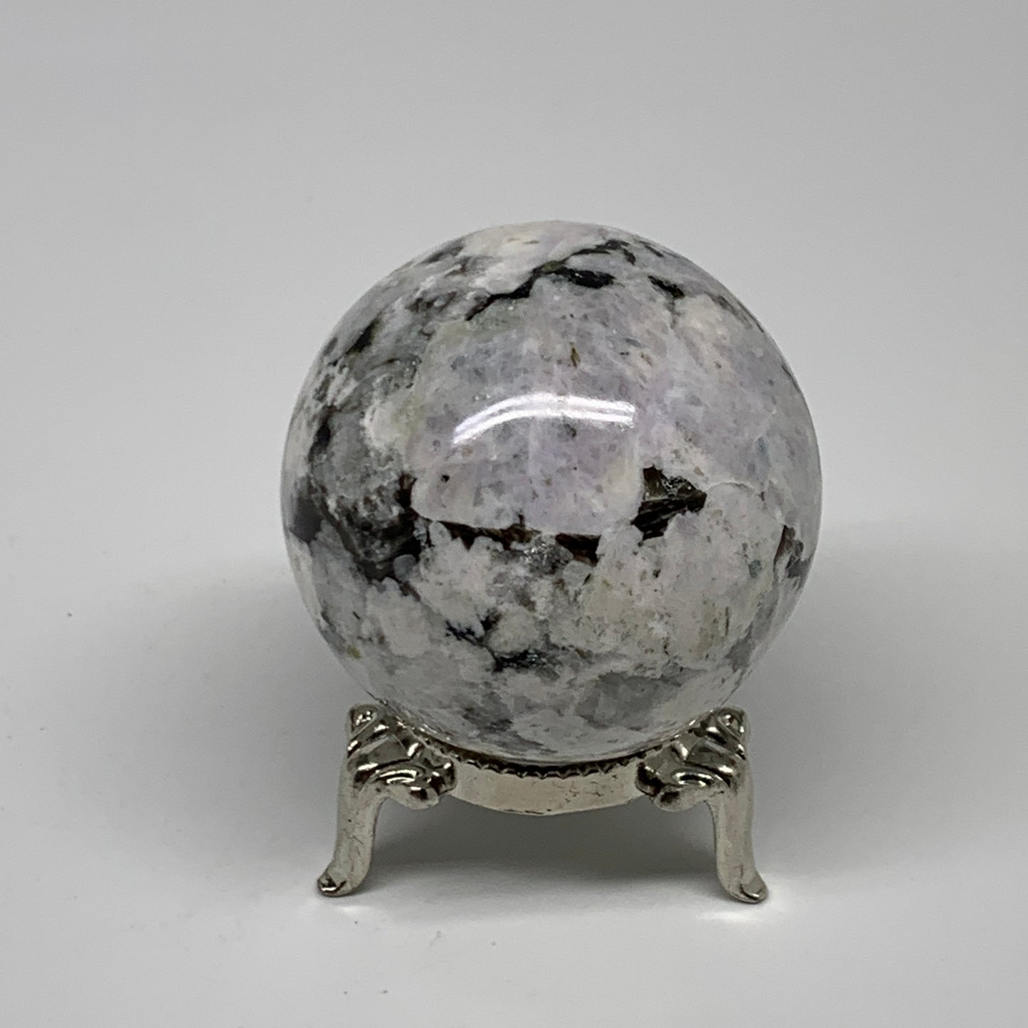 154.5g, 1.9"(47mm), Natural Rainbow Moonstone Sphere Ball Gemstone, B35184