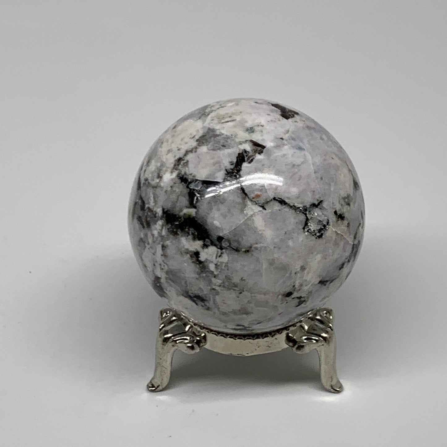 154.5g, 1.9"(47mm), Natural Rainbow Moonstone Sphere Ball Gemstone, B35184