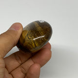 101.8g, 2.3"x1.7"x0.9", Natural Tiger's Eye Palm-Stone Gemstone @India, B27951