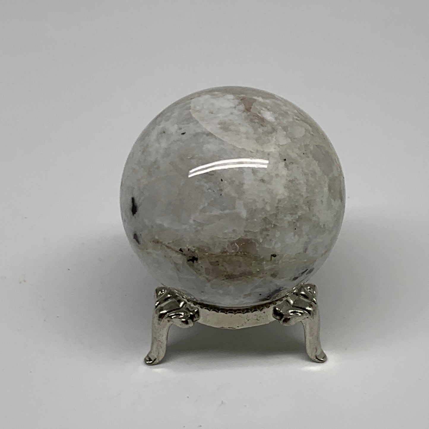 158.7g, 1.9"(49mm), Natural Rainbow Moonstone Sphere Ball Gemstone, B35185