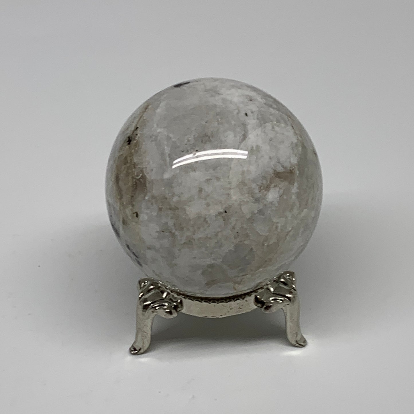 158.7g, 1.9"(49mm), Natural Rainbow Moonstone Sphere Ball Gemstone, B35185