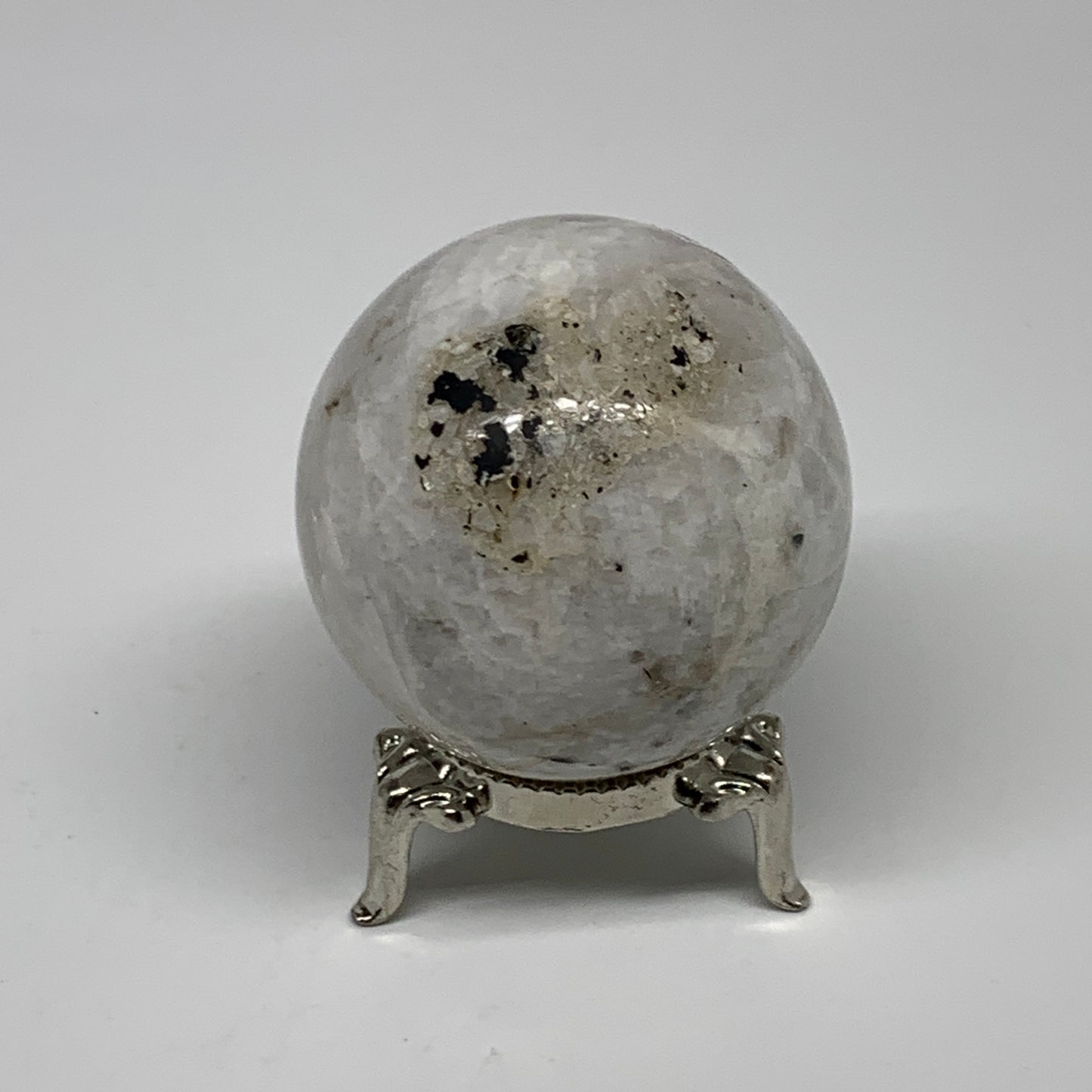 158.7g, 1.9"(49mm), Natural Rainbow Moonstone Sphere Ball Gemstone, B35185