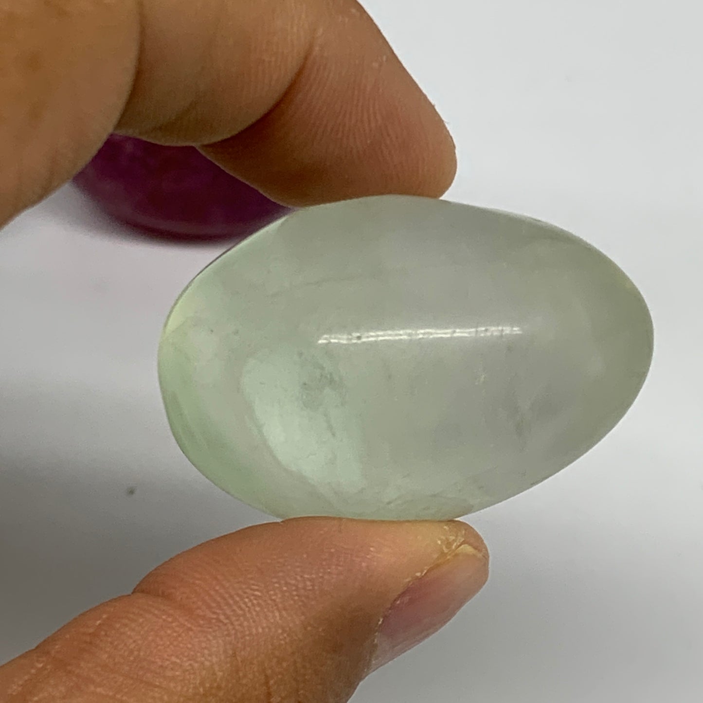 148.6g, 0.9"-1.5", 4pcs, Multi Color Fluorite Crystal Tumbled Stones, B28743