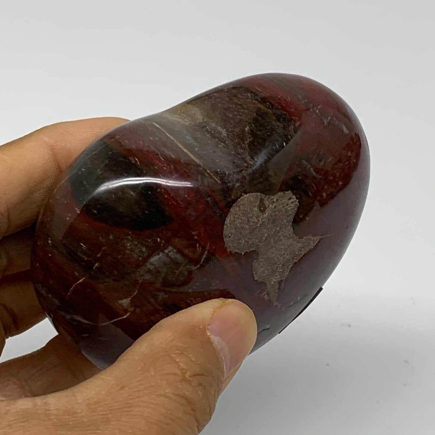 0.70 lbs, 2.8"x3.2"x1.4", Natural Petrified Wood Heart Polished Crystal, B37415