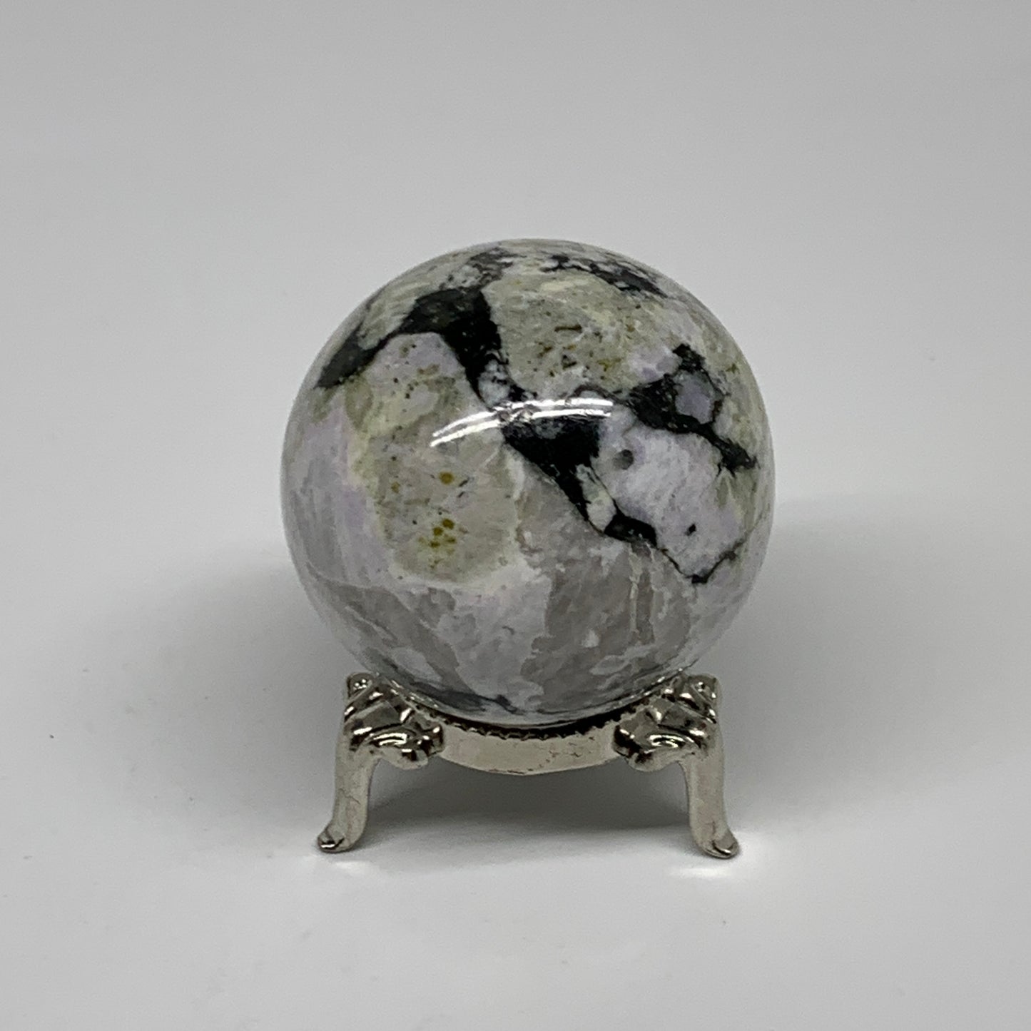 146g, 1.8"(47mm), Natural Rainbow Moonstone Sphere Ball Gemstone, B35186