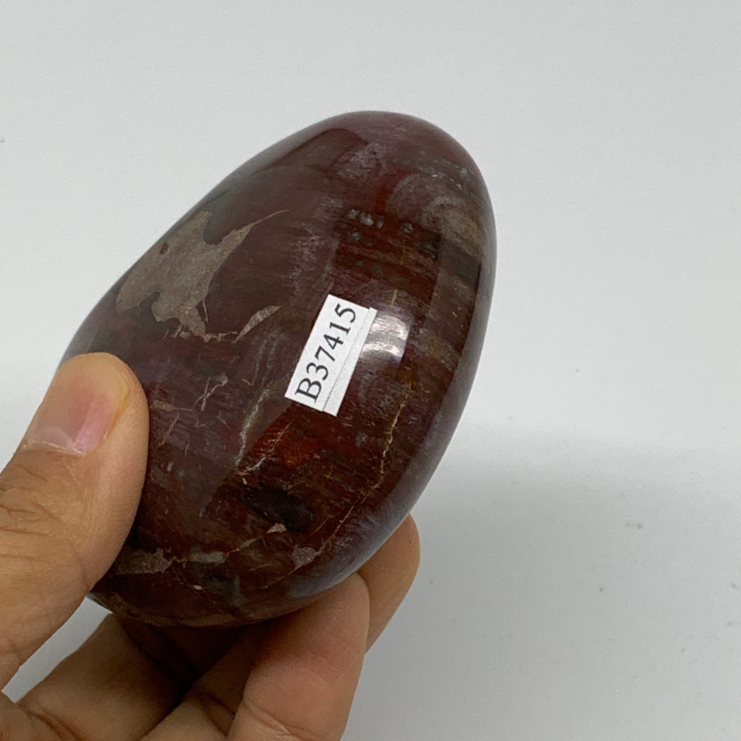 0.70 lbs, 2.8"x3.2"x1.4", Natural Petrified Wood Heart Polished Crystal, B37415