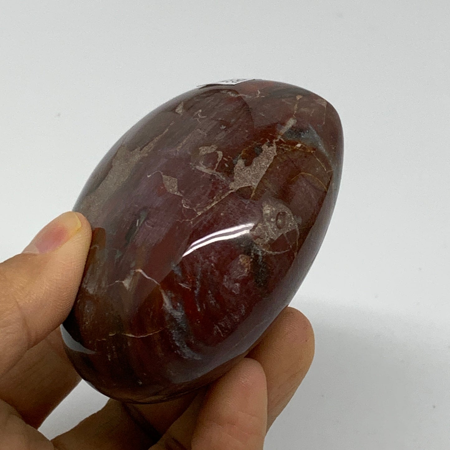 0.70 lbs, 2.8"x3.2"x1.4", Natural Petrified Wood Heart Polished Crystal, B37415