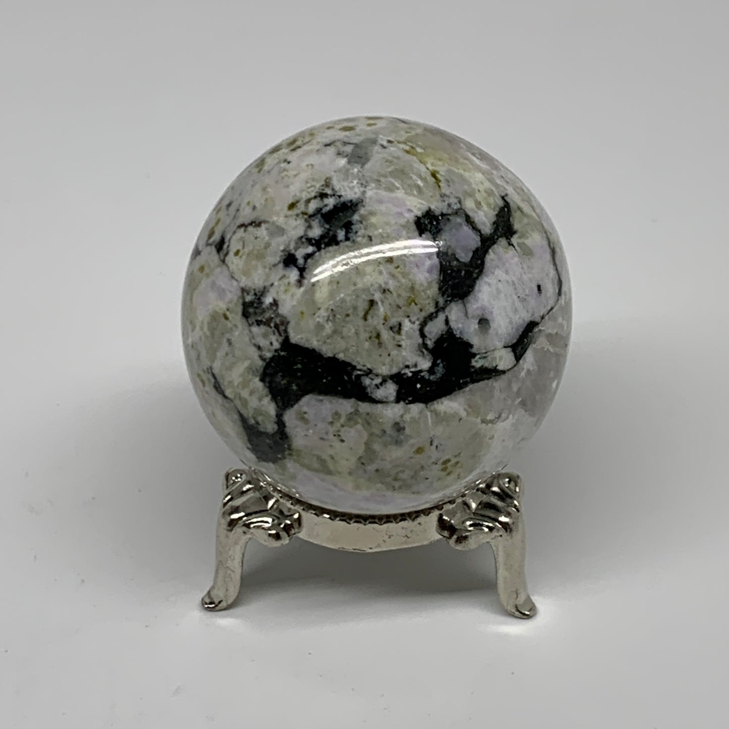 146g, 1.8"(47mm), Natural Rainbow Moonstone Sphere Ball Gemstone, B35186