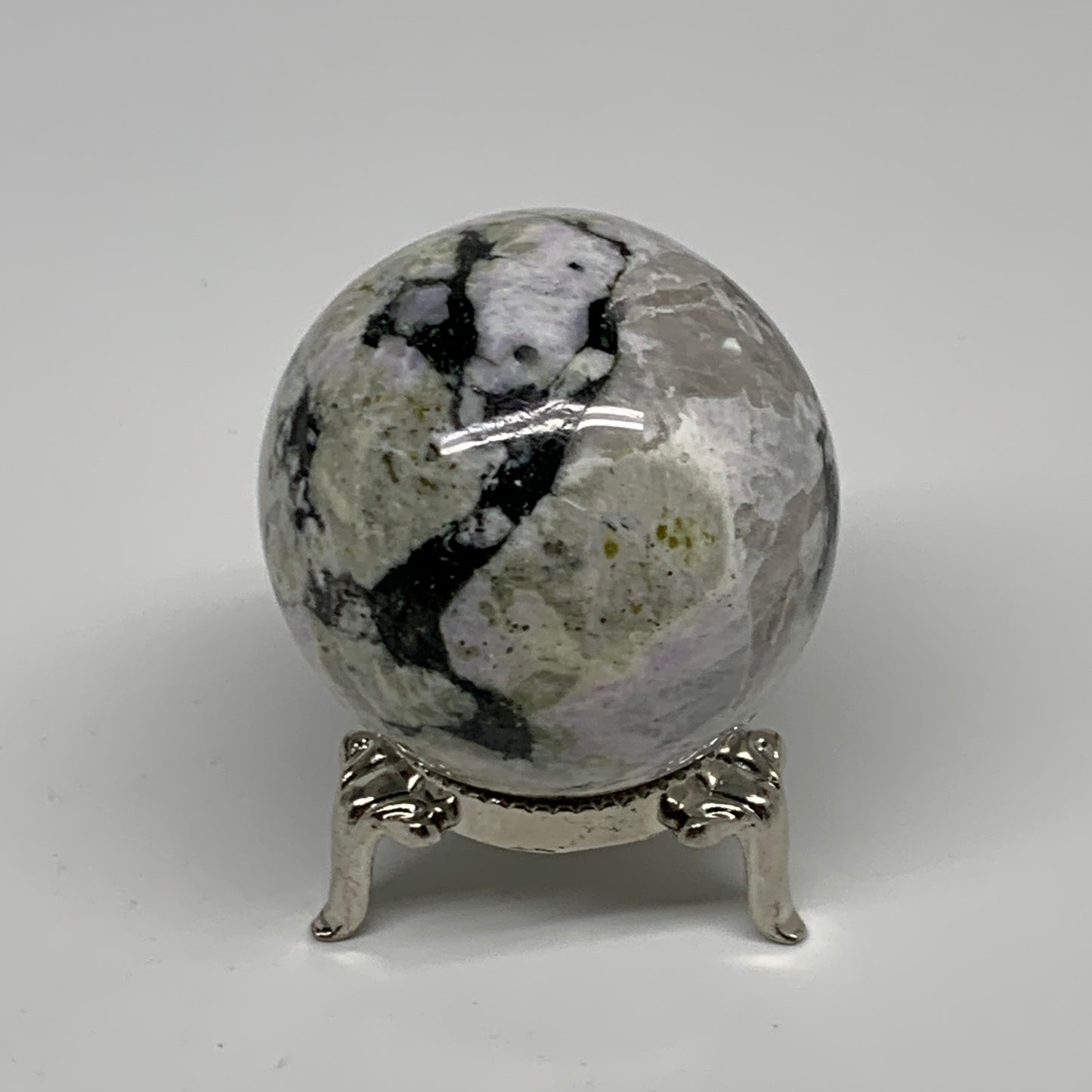 146g, 1.8"(47mm), Natural Rainbow Moonstone Sphere Ball Gemstone, B35186