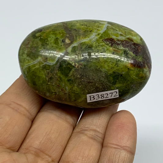 94.5g, 2.4"x1.7"x1.2", Green Opal Crystal PalmStone Polished Reiki, B38272
