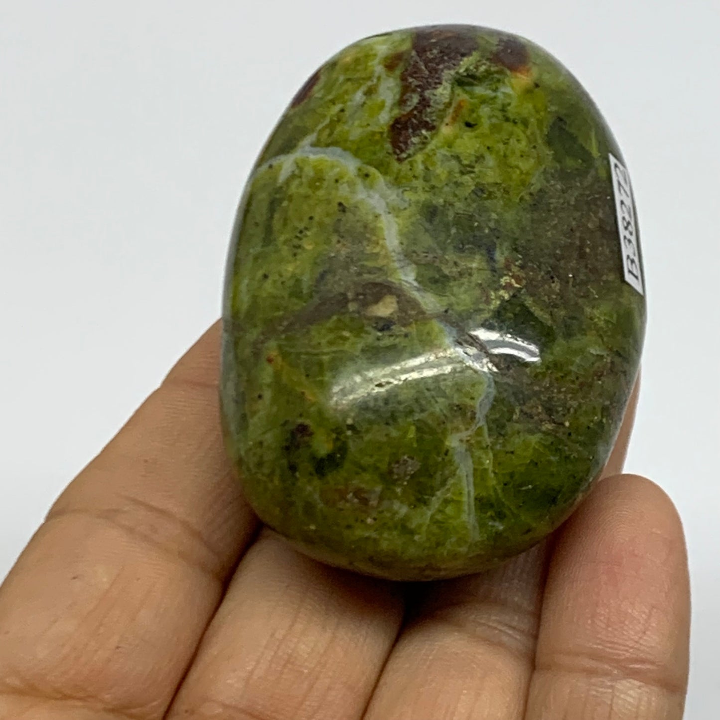 94.5g, 2.4"x1.7"x1.2", Green Opal Crystal PalmStone Polished Reiki, B38272