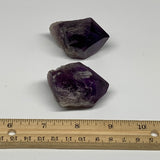 121.8g, 1.8" - 2.1", 2pcs, Amethyst Point Polished Rough lower part, B32386