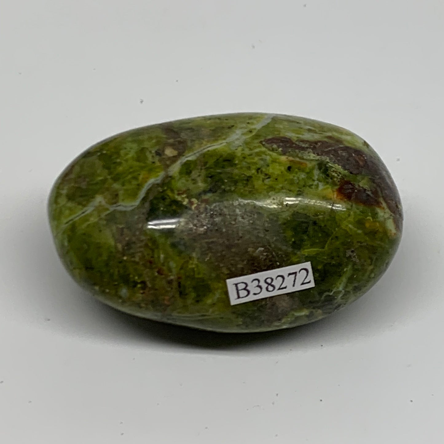 94.5g, 2.4"x1.7"x1.2", Green Opal Crystal PalmStone Polished Reiki, B38272