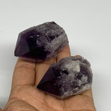 131.4g, 2" - 2.2", 2pcs, Amethyst Point Polished Rough lower part, B32387