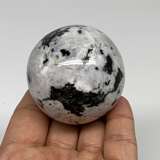 187.8g, 2"(51mm), Natural Rainbow Moonstone Sphere Ball Gemstone, B35188