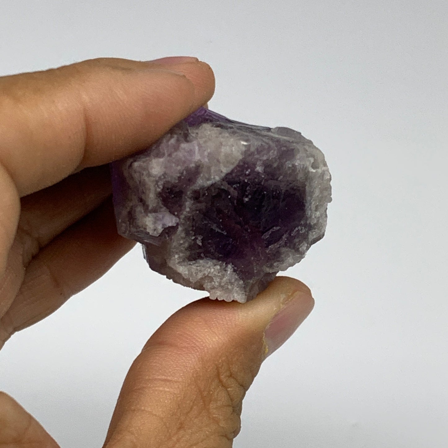 131.4g, 2" - 2.2", 2pcs, Amethyst Point Polished Rough lower part, B32387