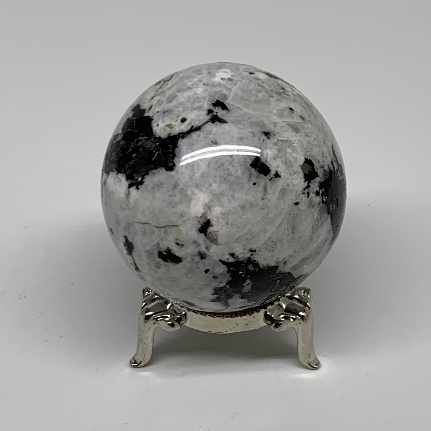 187.8g, 2"(51mm), Natural Rainbow Moonstone Sphere Ball Gemstone, B35188