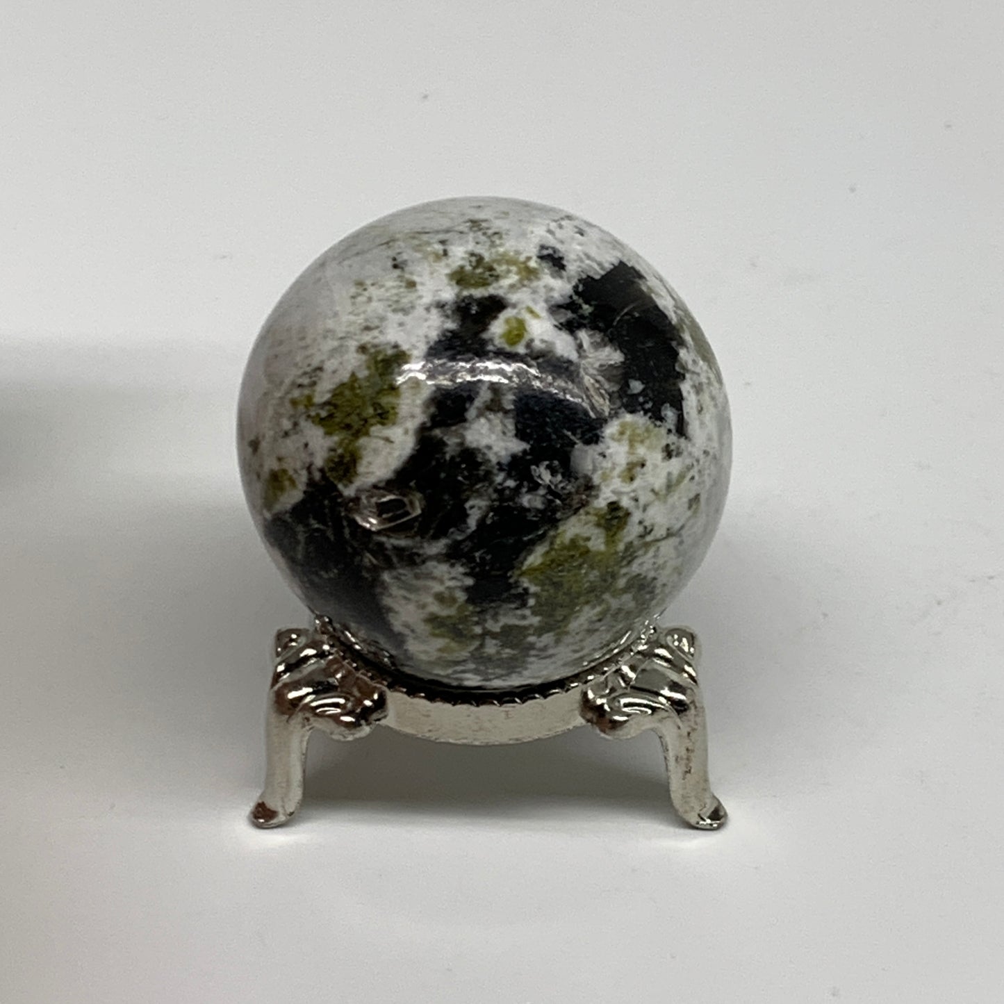 99.9g, 1.6"(40mm), Natural Rainbow Moonstone Sphere Ball Gemstone, B34406