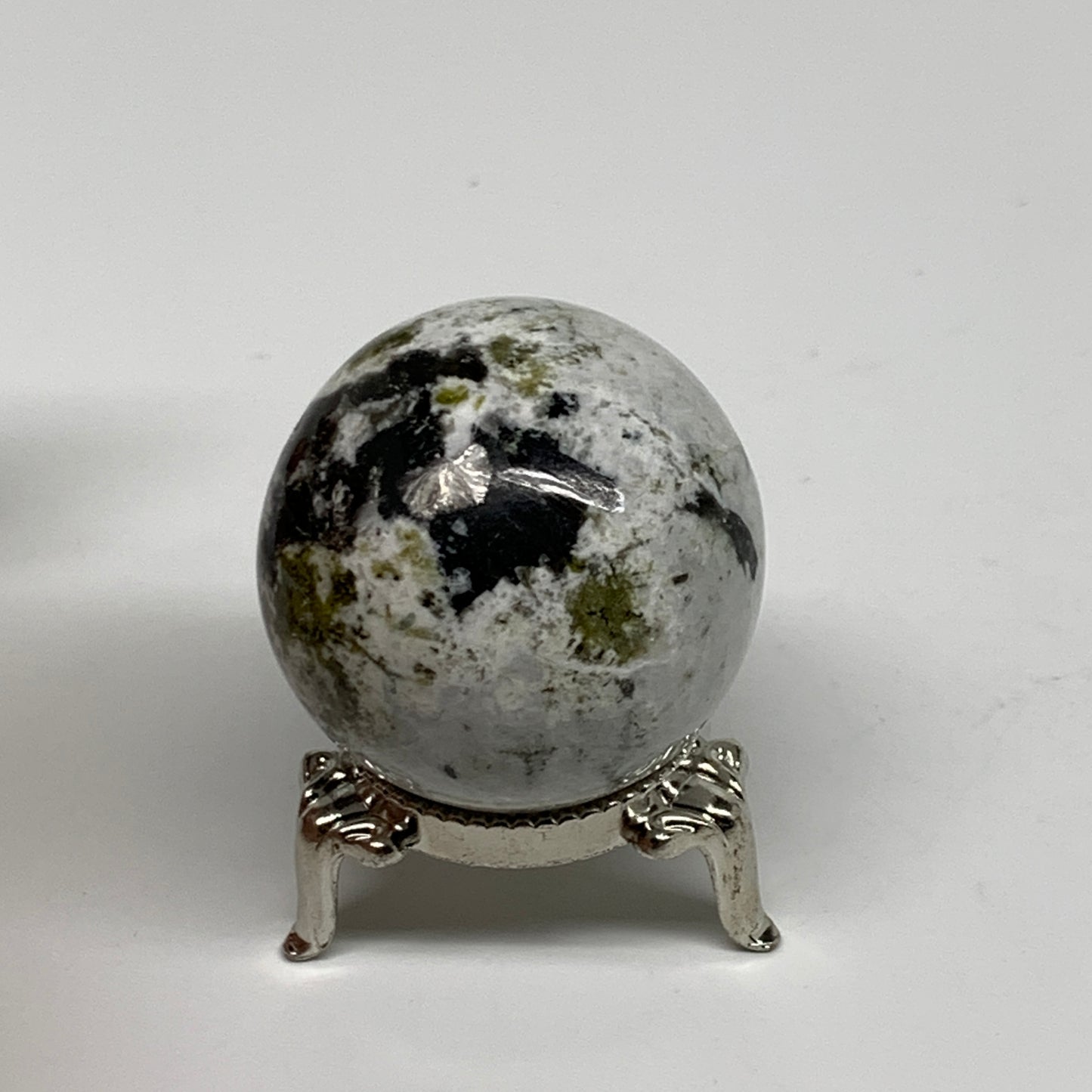 99.9g, 1.6"(40mm), Natural Rainbow Moonstone Sphere Ball Gemstone, B34406