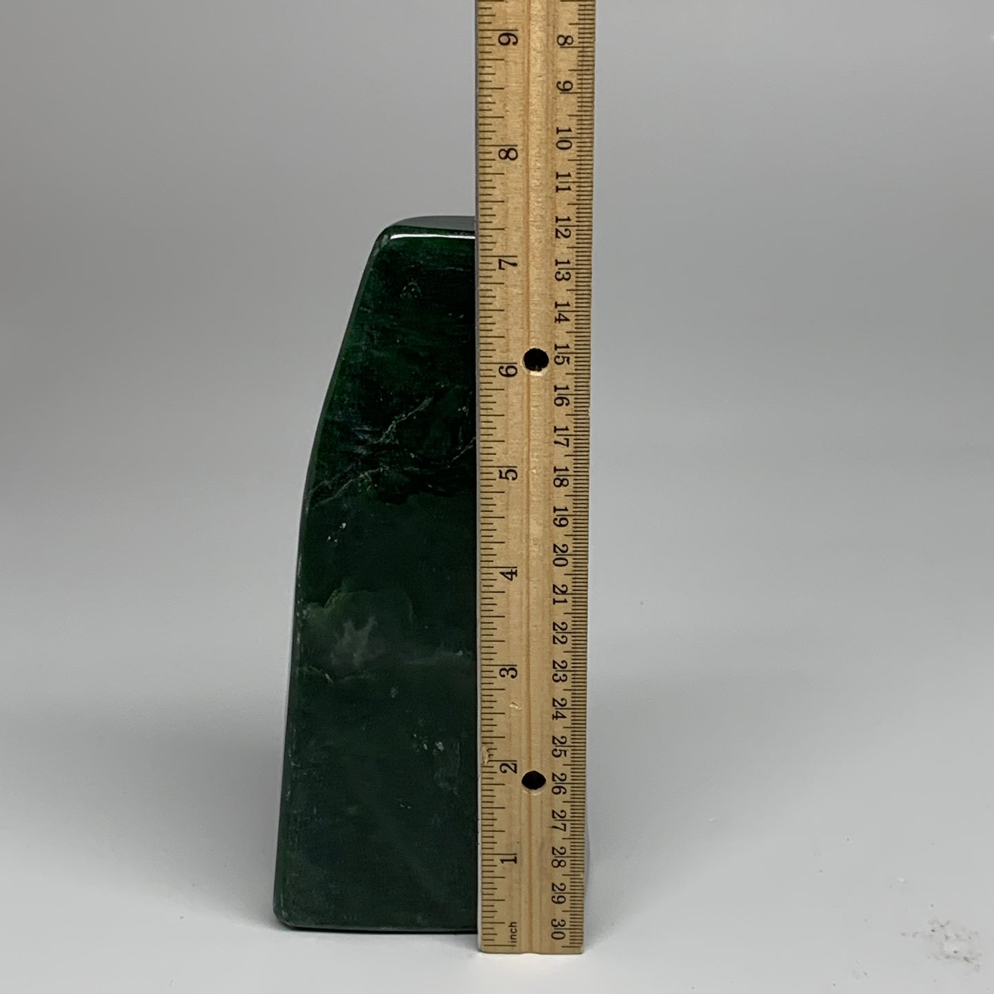 3.49 lbs, 7.3"x3.2"x2.4", Nephrite Jade Freeform Polished @Afghanistan, B30226