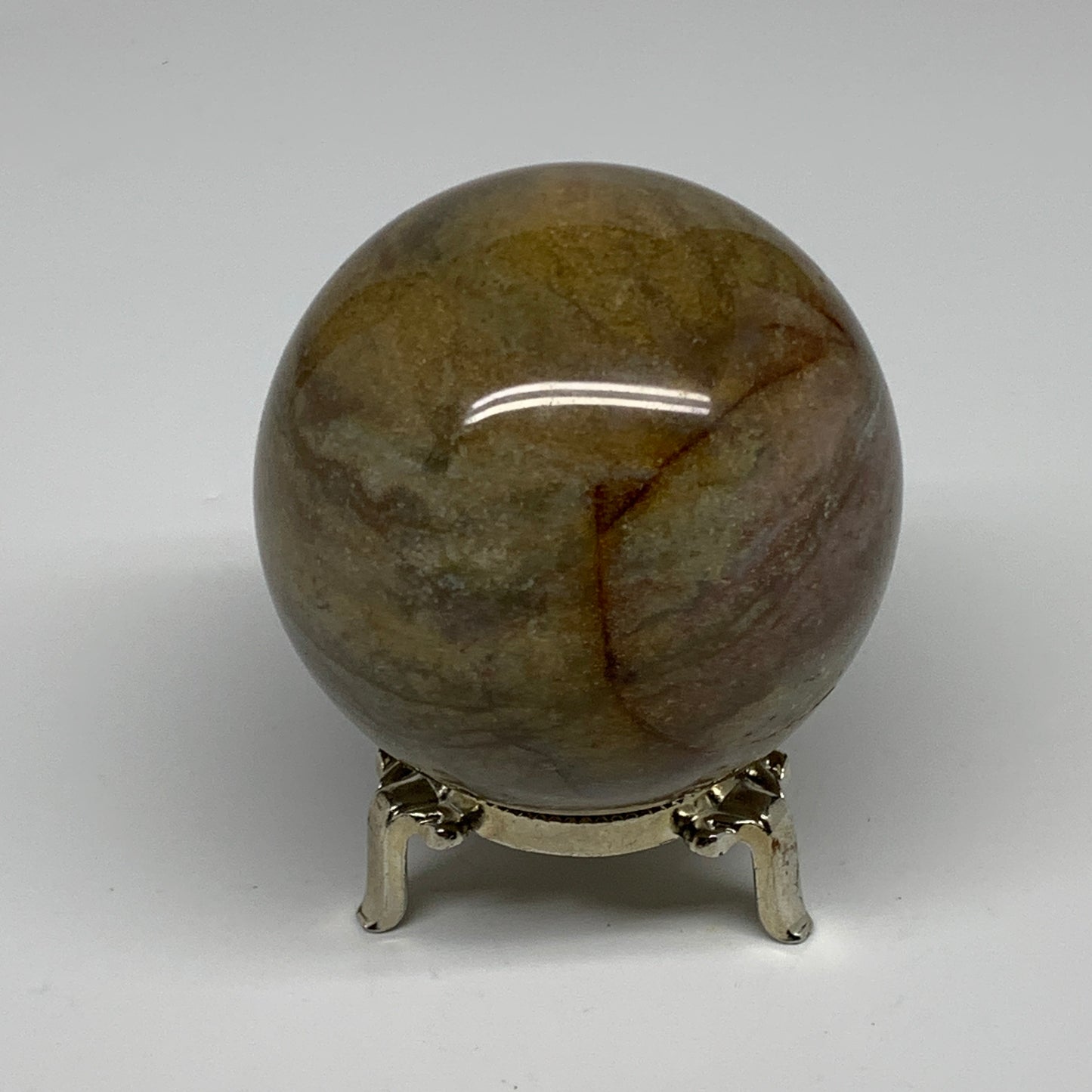 1.15 lbs, 2.9" (72mm), Ocean Jasper Sphere Geode Crystal Reiki, B30955