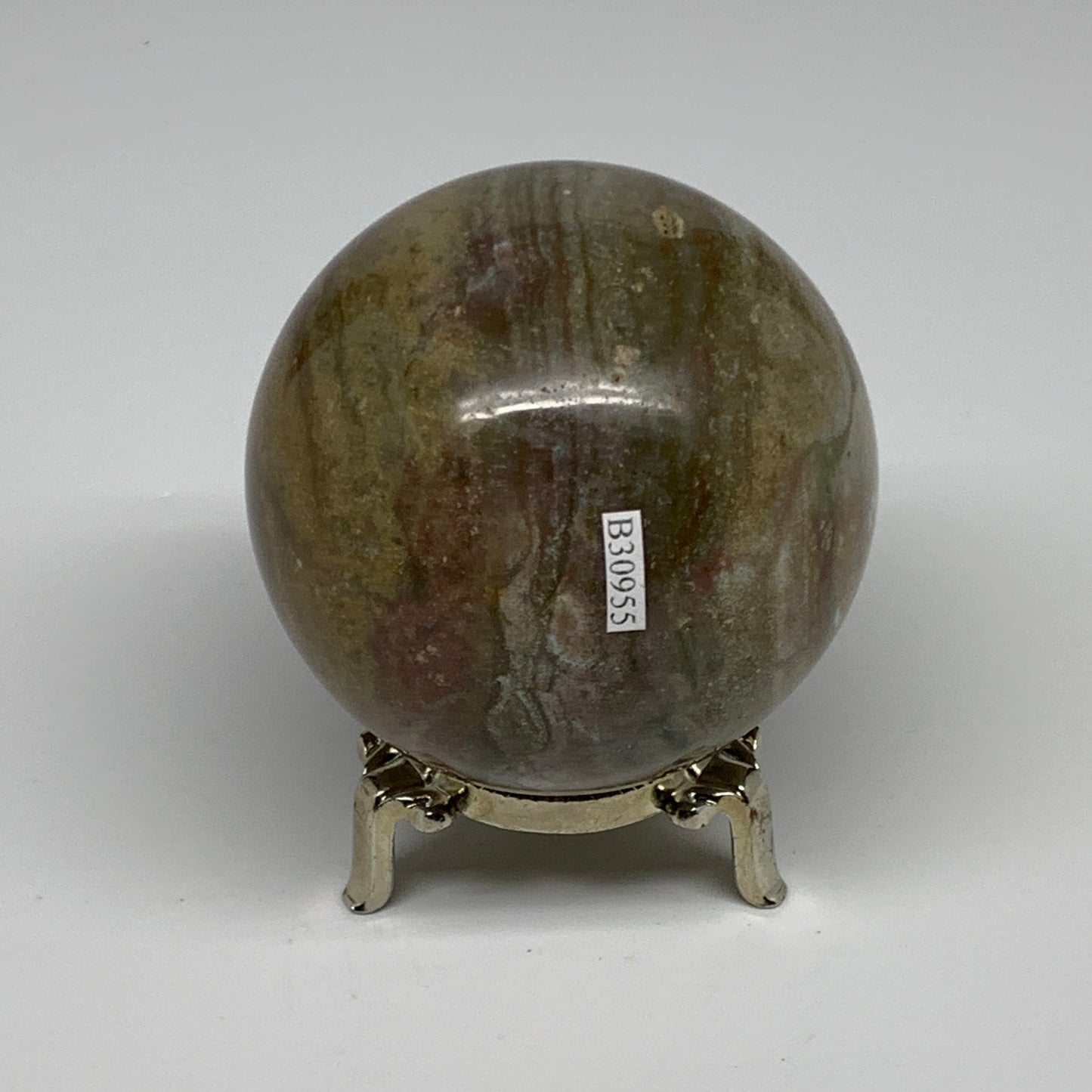 1.15 lbs, 2.9" (72mm), Ocean Jasper Sphere Geode Crystal Reiki, B30955