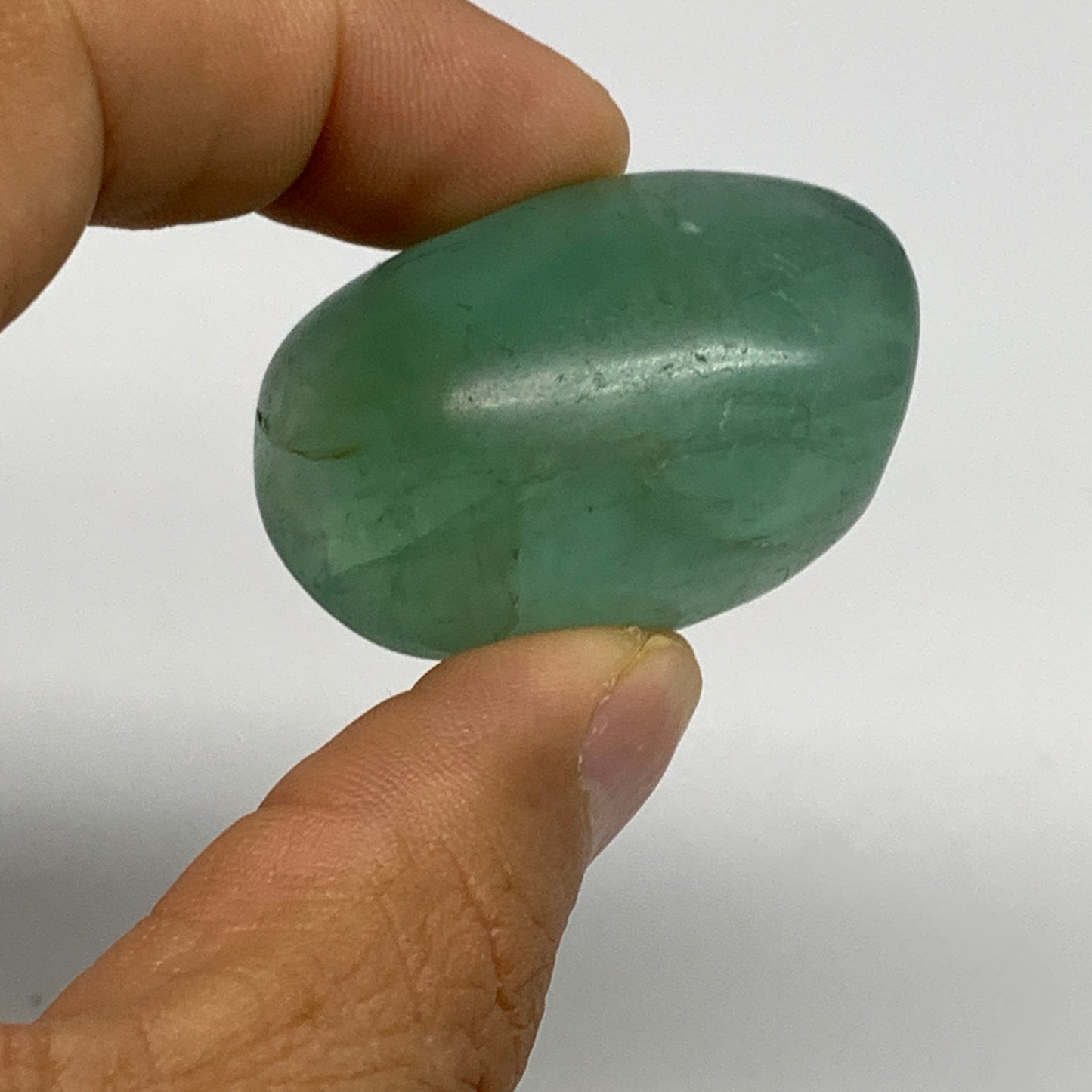 145.6g, 1.5"-1.6", 3pcs, Multi Color Fluorite Crystal Tumbled Stones, B28749