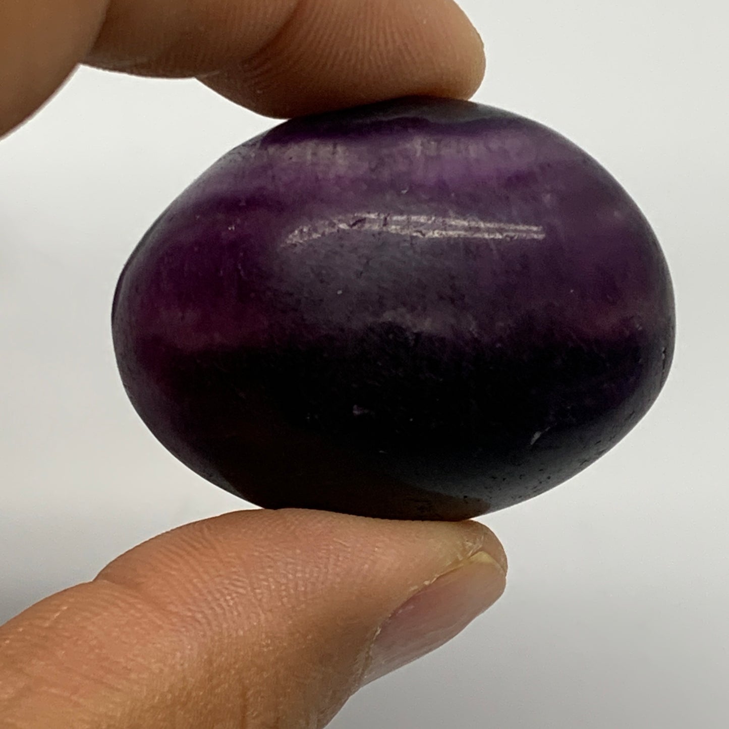 145.6g, 1.5"-1.6", 3pcs, Multi Color Fluorite Crystal Tumbled Stones, B28749