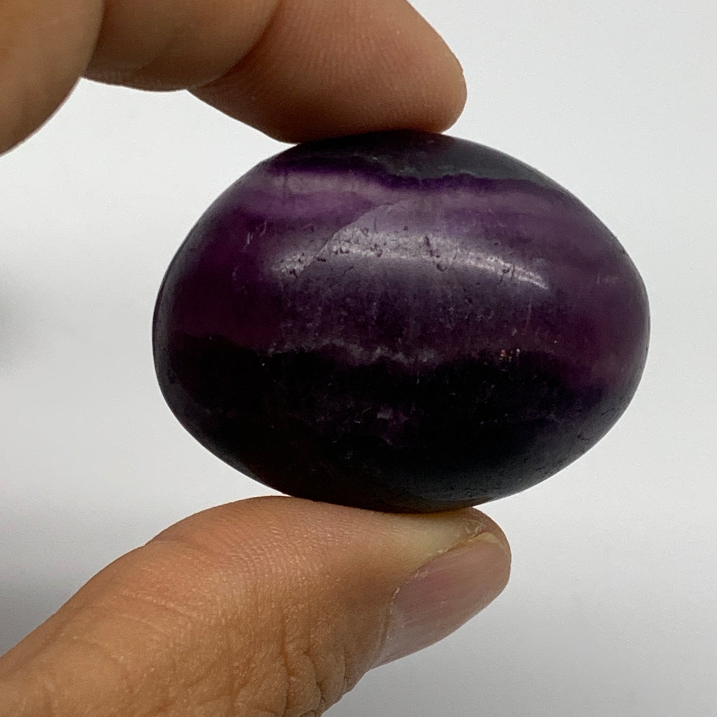 145.6g, 1.5"-1.6", 3pcs, Multi Color Fluorite Crystal Tumbled Stones, B28749