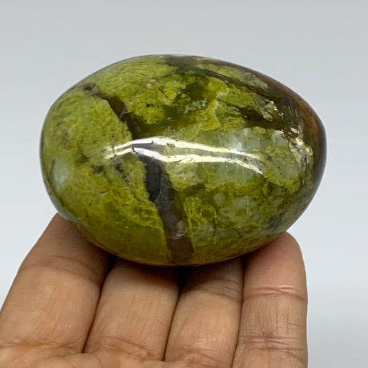 171.3g, 2.6"x2.1"x1.5", Green Opal Crystal PalmStone Polished Reiki, B38277