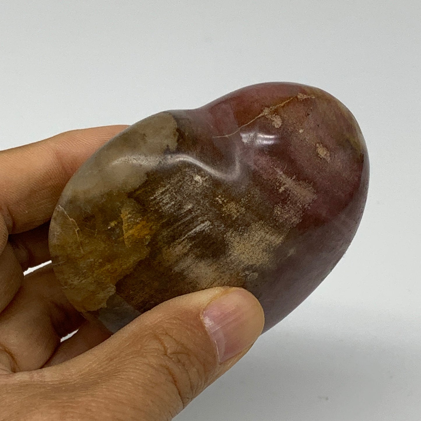 0.56 lbs, 2.7"x3.1"x1.4", Natural Petrified Wood Heart Polished Crystal, B37421